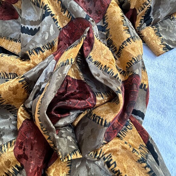 Vintage Via Ripatti Designs California Womens Abstract Pattern Blazer Jacket Red - Picture 5 of 8